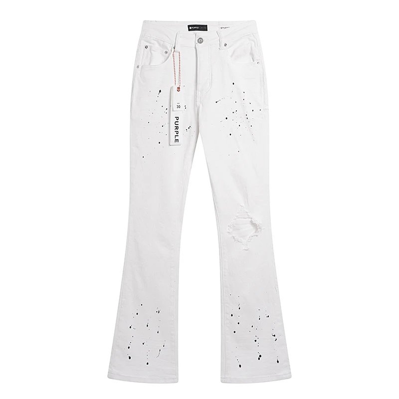 Purple Brand Distressed Flare Jeans Light Wash - 21
