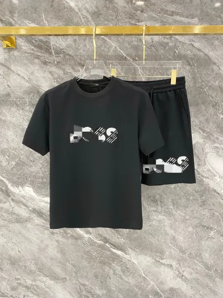 Hugo Boss Logo Print Black T-Shirt and Shorts Set - 1