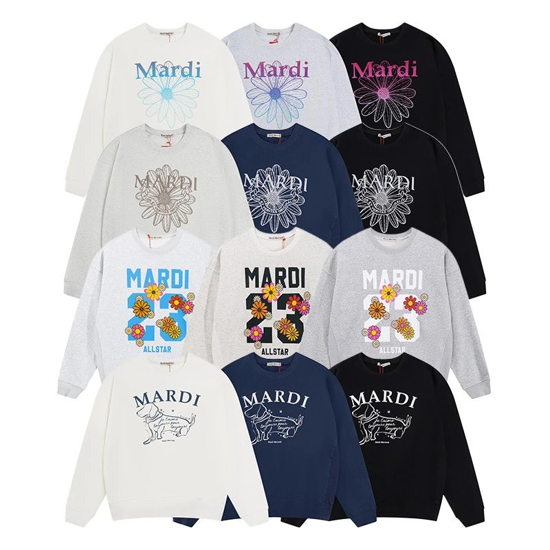 Mardi Mercredi Dog Print Navy Sweatshirt Hoodie - 3