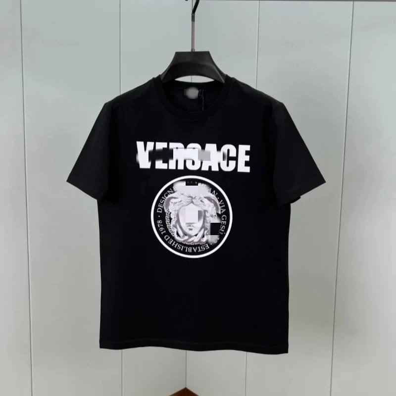 Versace Medusa Head Embroidered White T-Shirt - 6