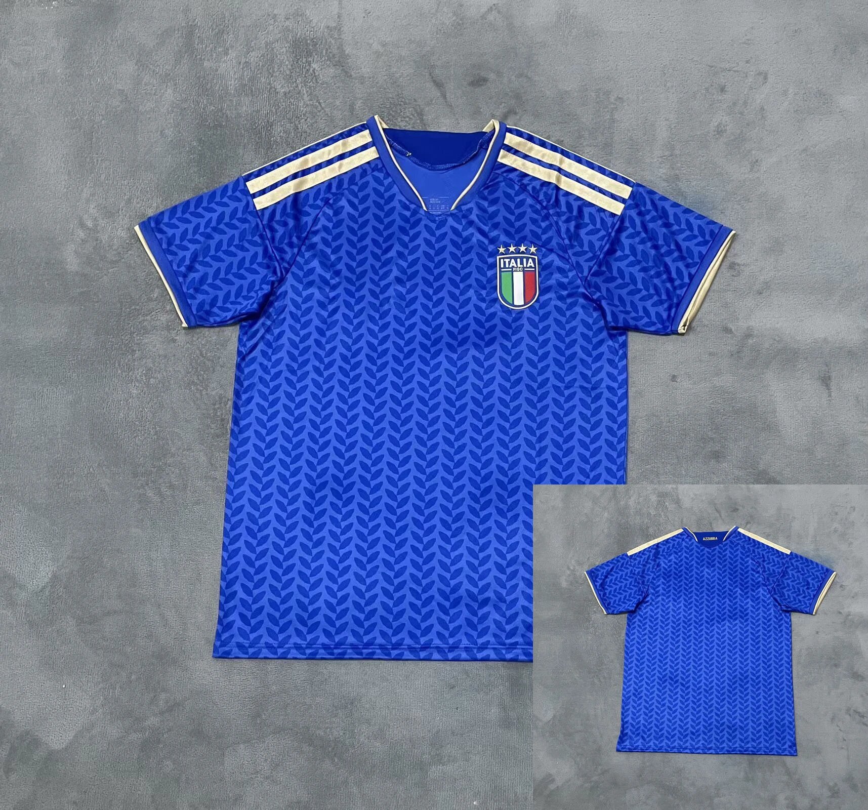 Design Northern Ireland Football Association Jersey Green and Navy Blue Soccer Jersey - 3