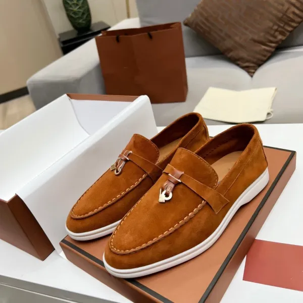 Hermès Oran Loafers Green Suede with Padlock Detail Casual Shoes - 5