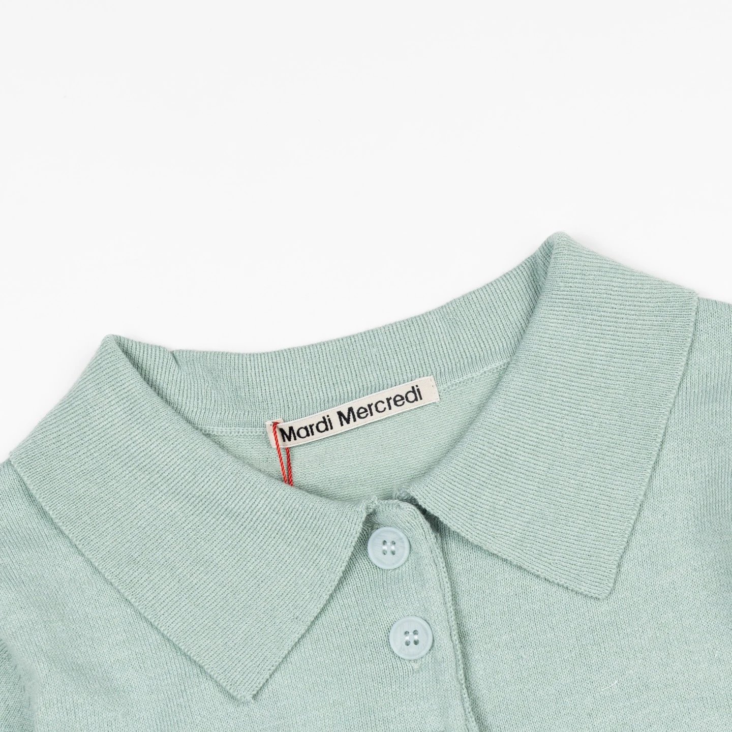 Mardi Mercredi Knit Polo Mint Green Polo Shirt - 15