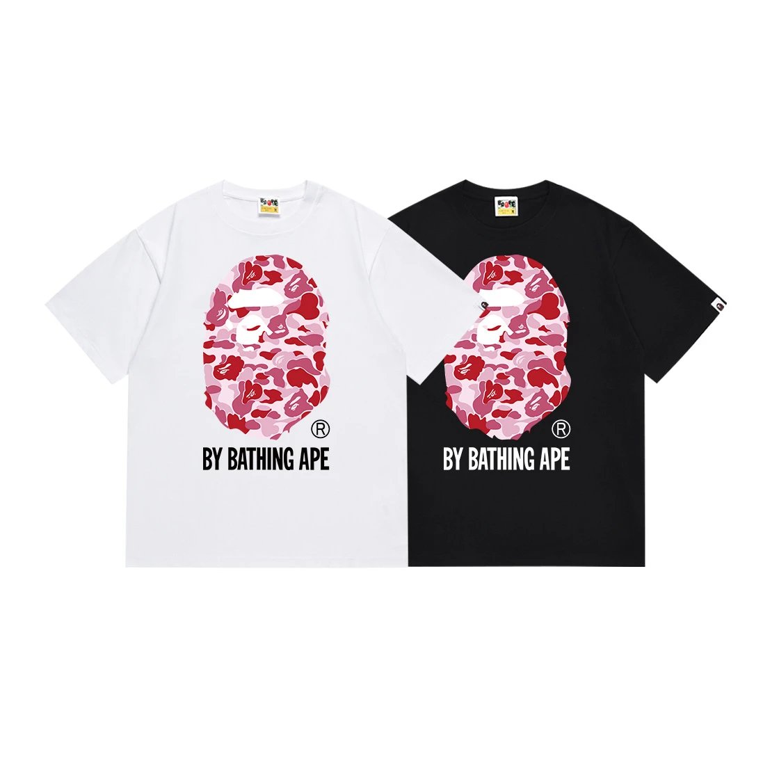 A Bathing Ape Pixel Camo Ape Head White T-Shirt - 6