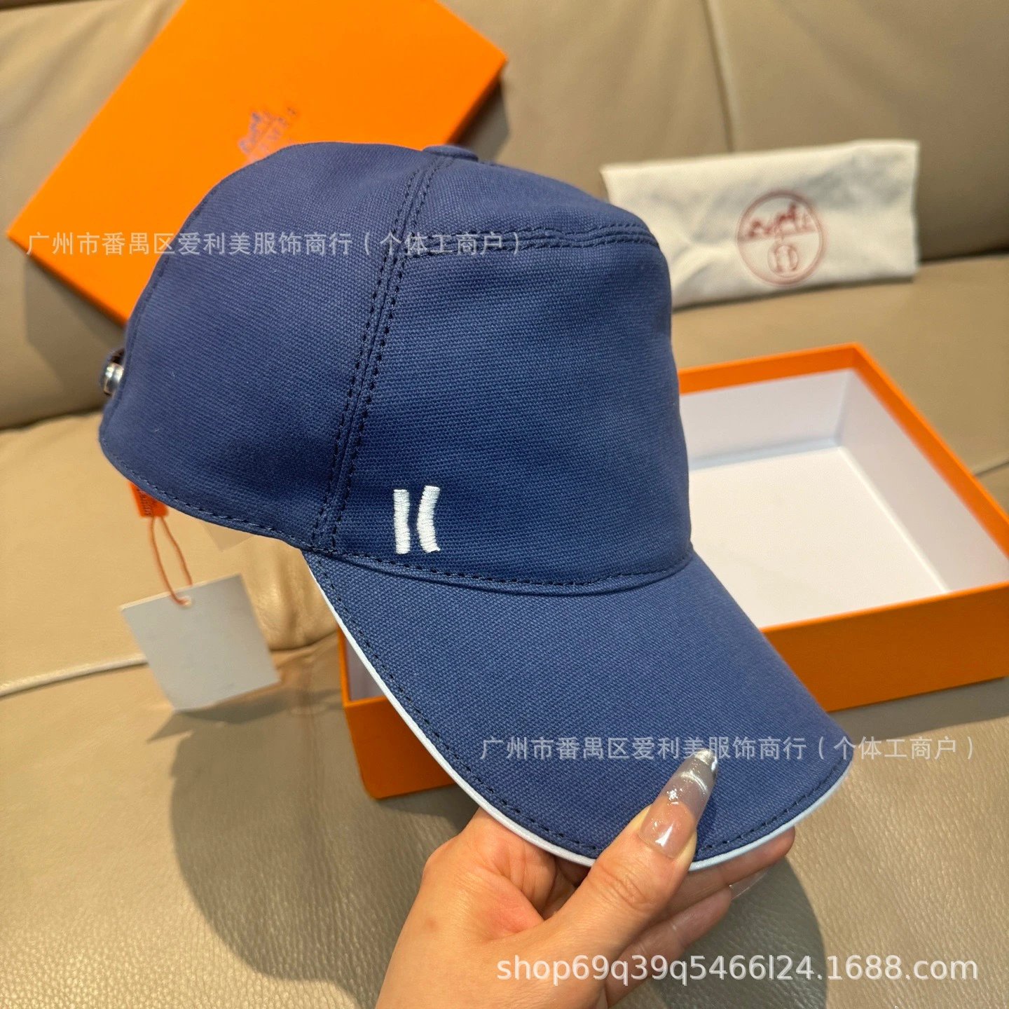 Hermès Cap Navy Blue Baseball Cap - 3