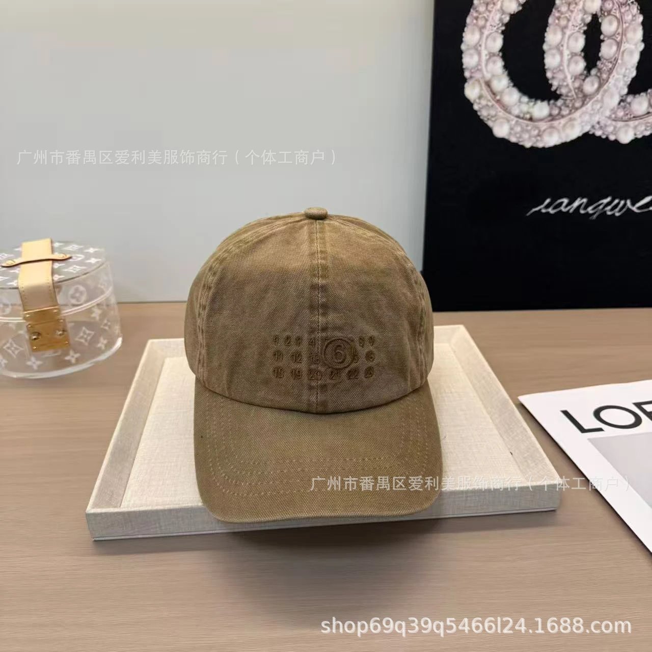 Design Baseball Cap Army Green Washed Cotton Cap - 16