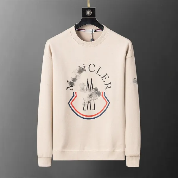 Moncler Graphic Print Beige Hoodie - 1