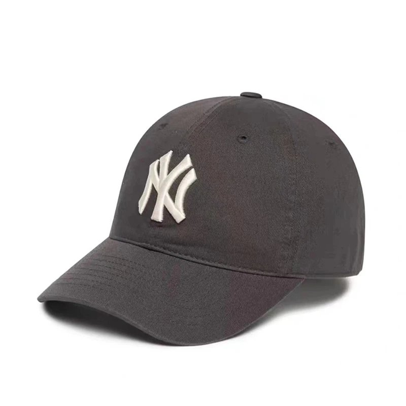 New York Yankees Hats Baseball cap with embroidered team logo — CP 66 Charcoal gray NY
