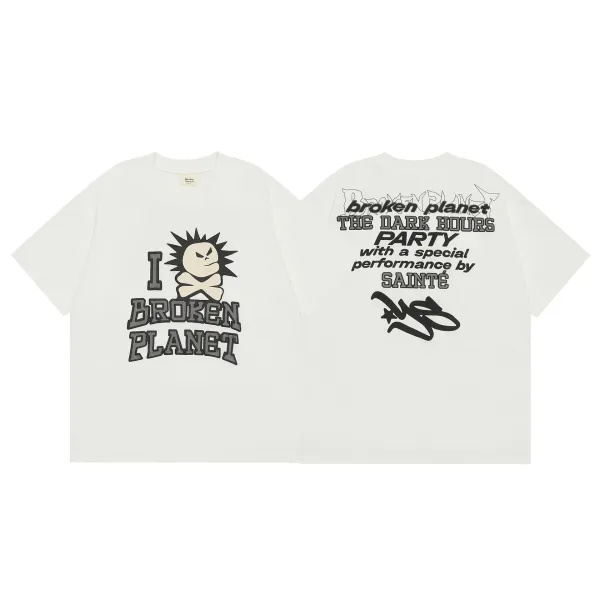 Broken Planet I Love Broken Planet Graphic T-Shirt White - 1