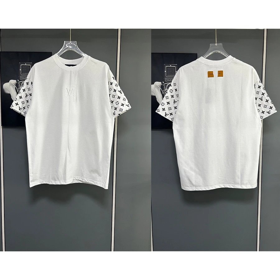 Design LV-Inspired Graphic Print T-Shirt White - 10