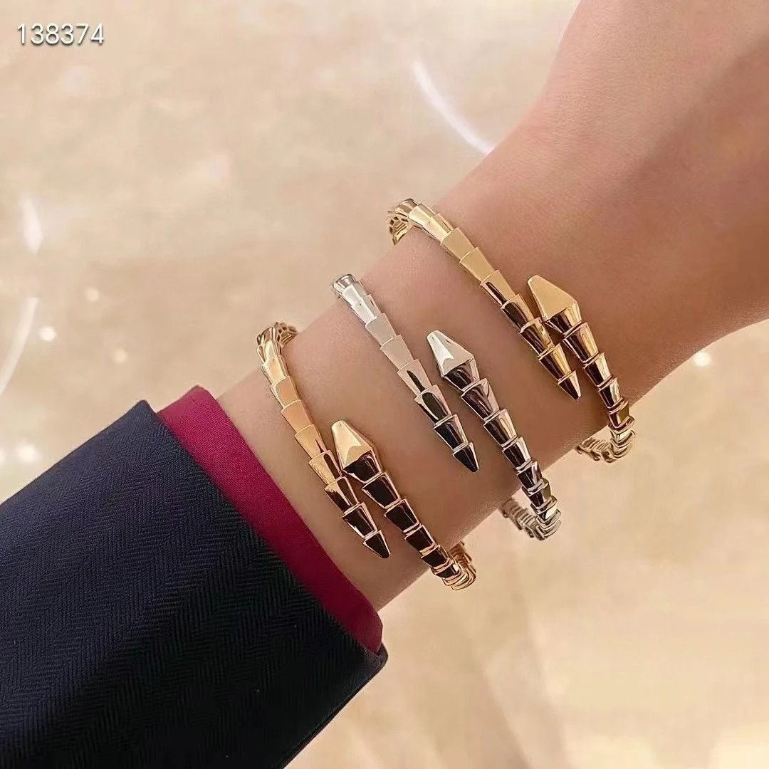 Bvlgari Serpenti Viper Bracelet Gold and Silver Jewelry - 3