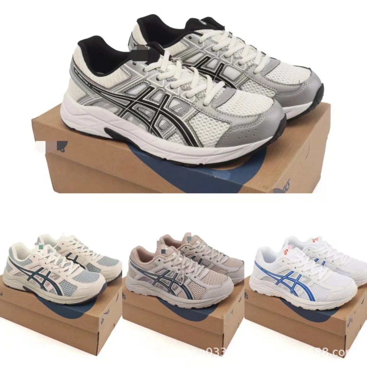Asics Gel-Contend 7 Mint Cream Pink Running Shoes - 2
