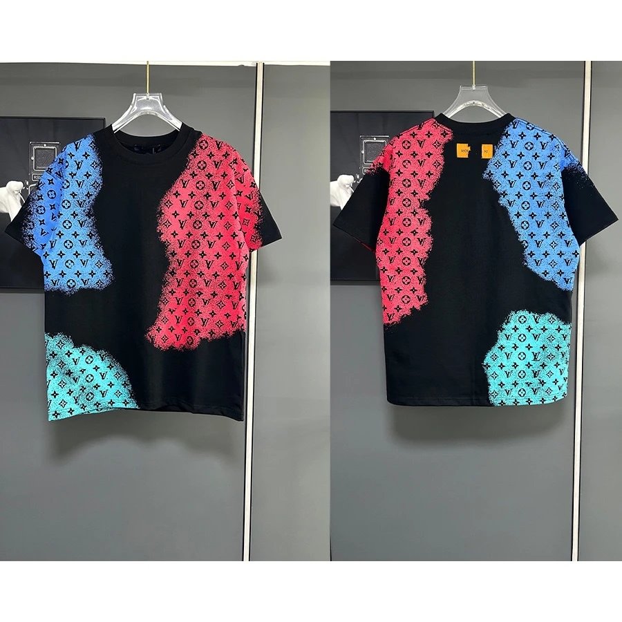 Design LV-Inspired Graphic Print T-Shirt White - 4