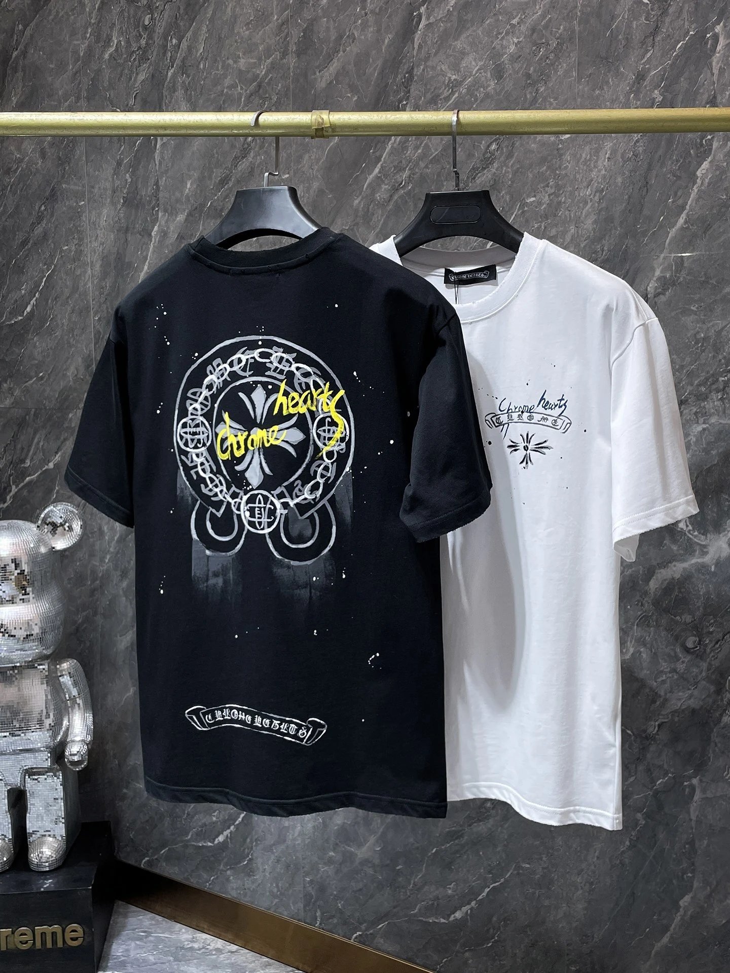 Chrome Hearts Embroidered Circle Logo White T-Shirt - 28