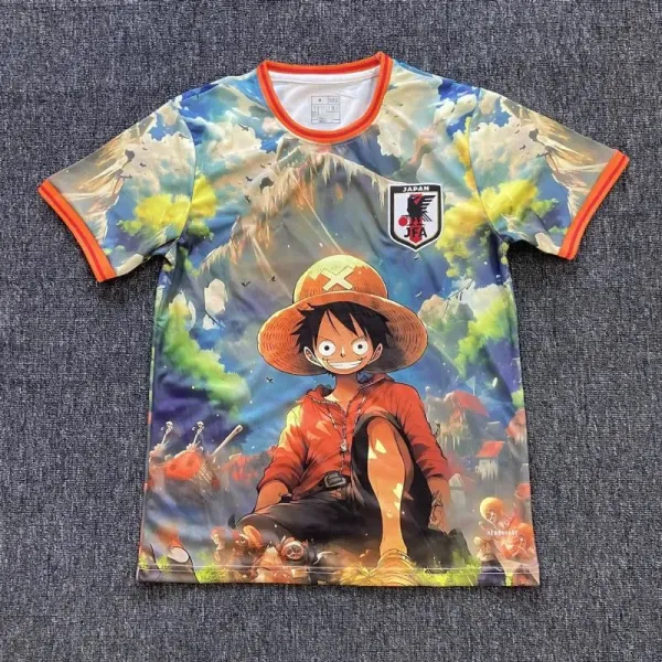 One Piece x Japan Football Association Luffy Graphic T-Shirt Multicolor - 1