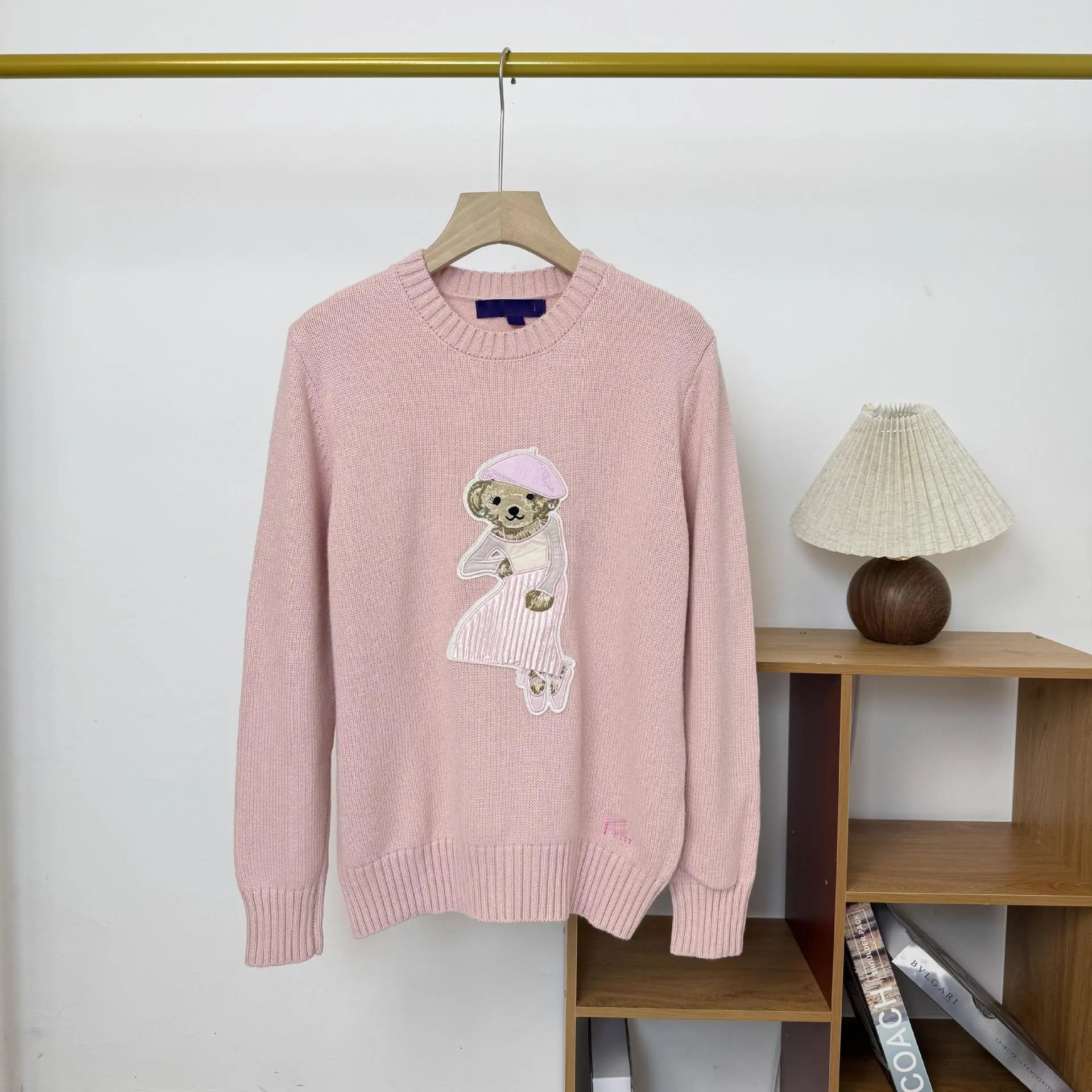 Polo Ralph Lauren Bear Appliqué Sweater Cream - 6