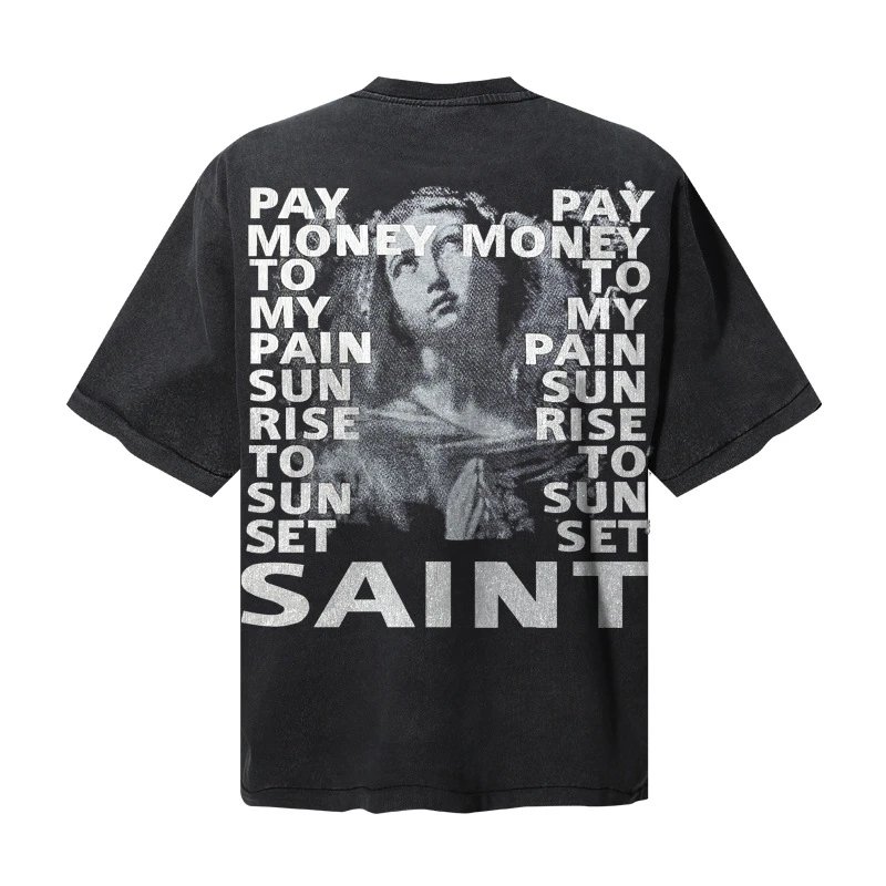 Design Eternal Prayer Target T-Shirt Black T-Shirts - 16