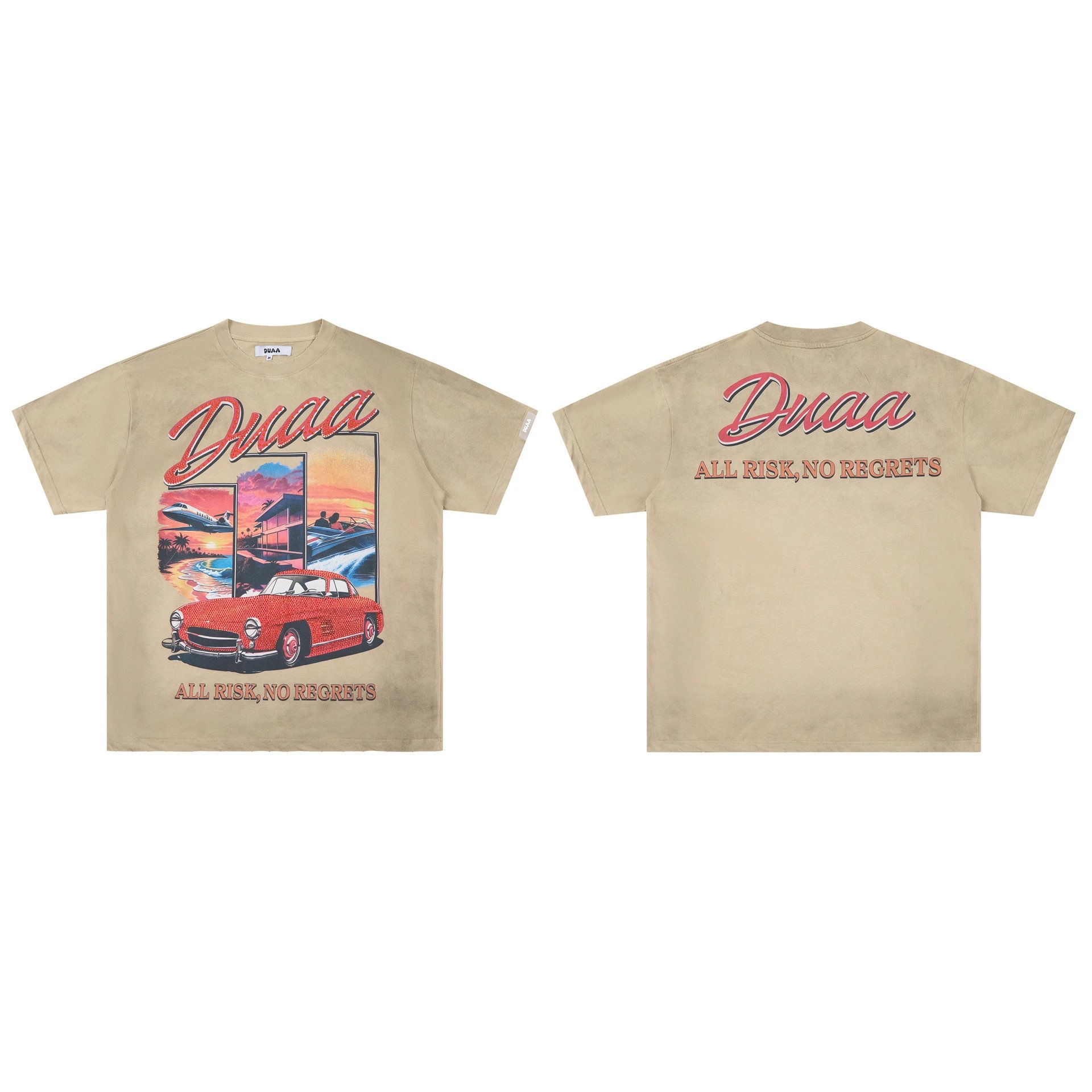Design DUAA Racing Trophy Graphic T-Shirt Orange T-Shirts - 19