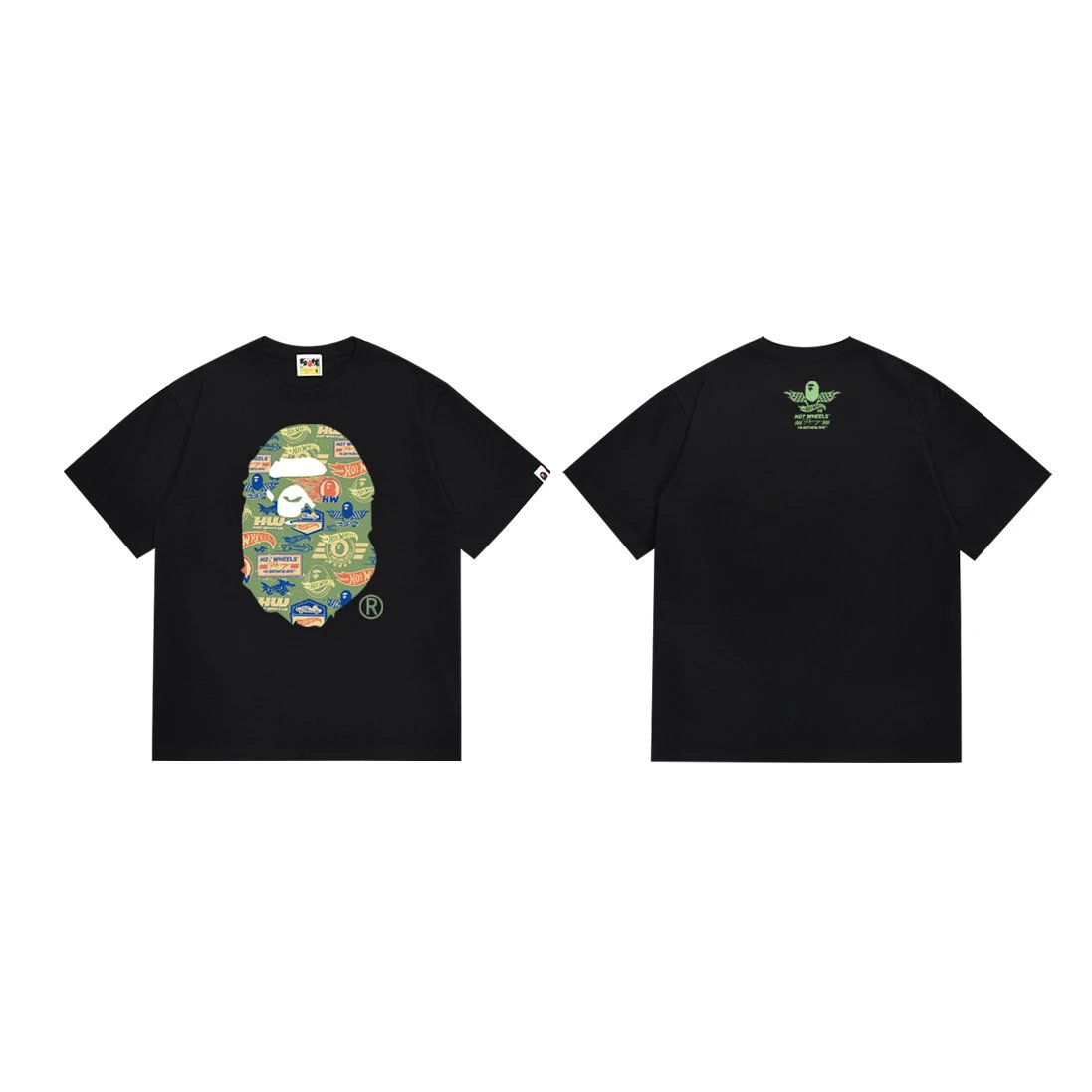 A Bathing Ape Pixel Camo Ape Head White T-Shirt - 36