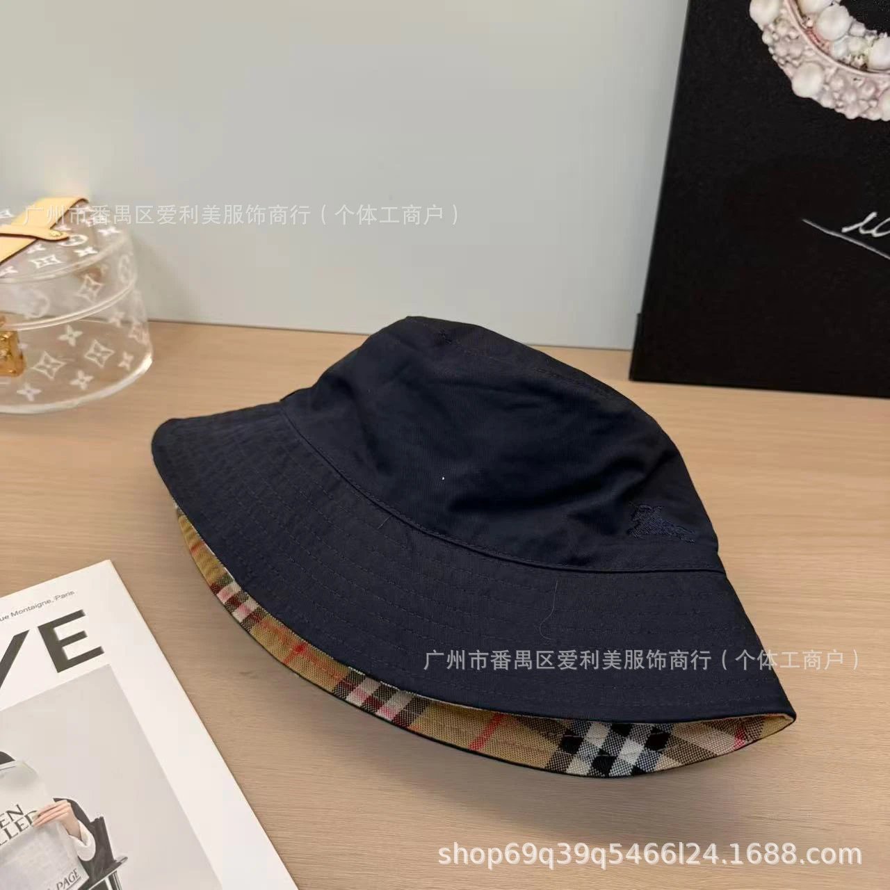Design Bucket Hat Pink Cotton Canvas Hat - 8