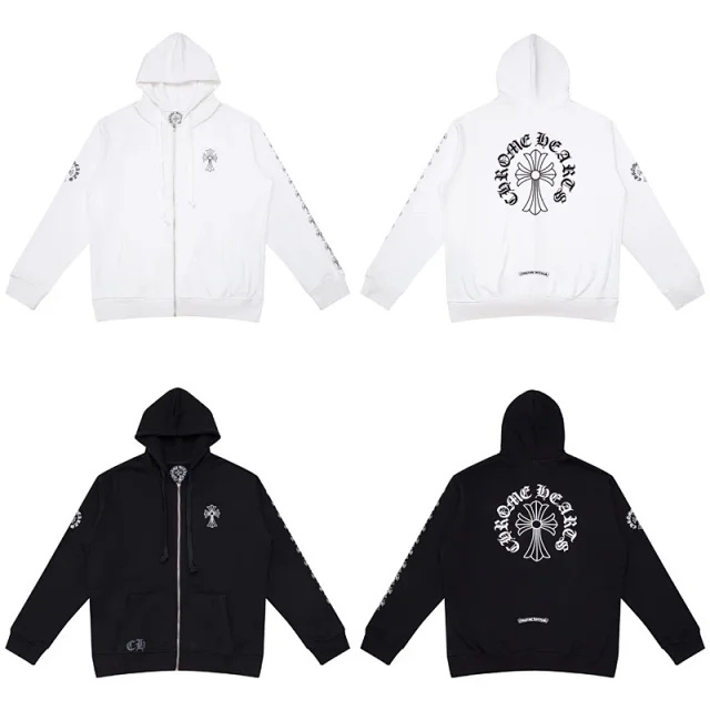 Chrome Hearts Hoodies & Sweatshirts Graphic Full-Zip Hooded Sweatshirt product detail image 12