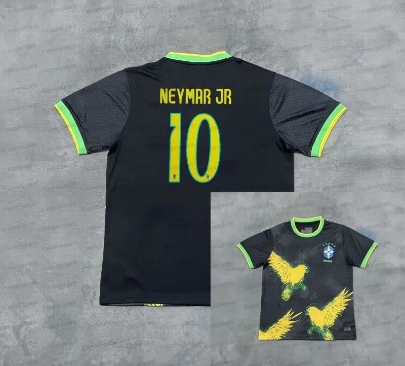 CBF Brazil National Team Vini Jr. #7 Graphic Jersey Black Pink - 15