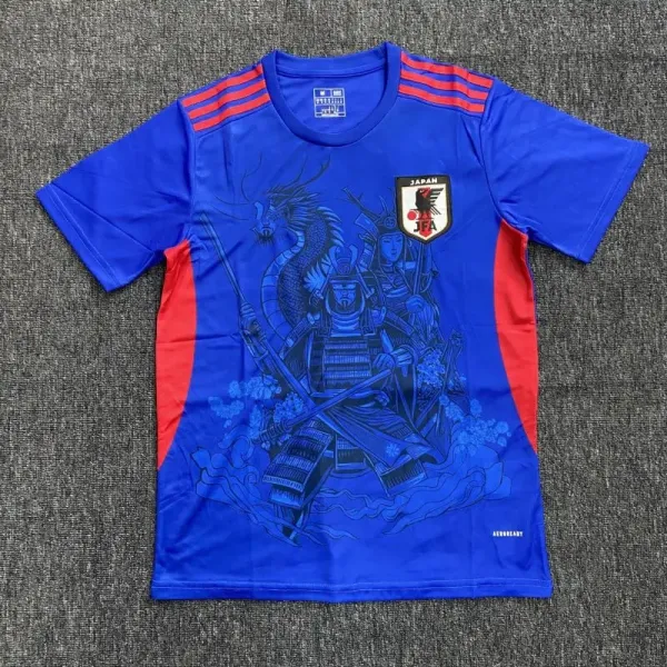 Adidas Japan National Team Samurai Dragon Graphic Jersey Blue - 1