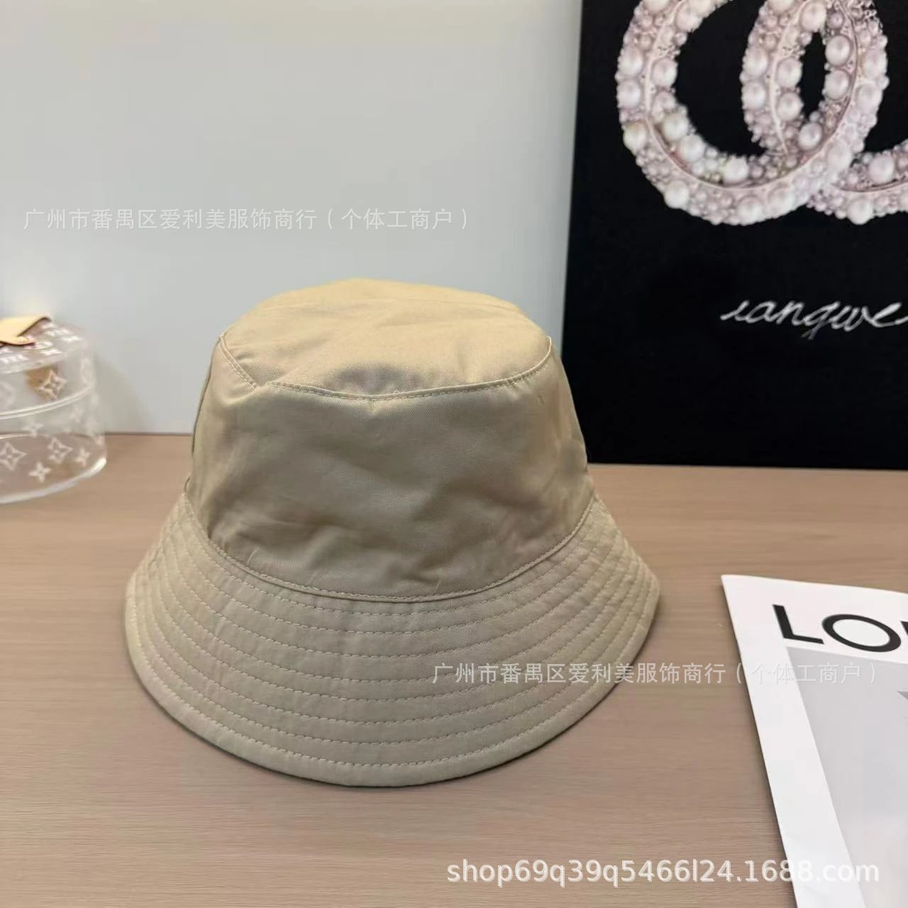 Design Bucket Hat Pink Cotton Canvas Hat - 16