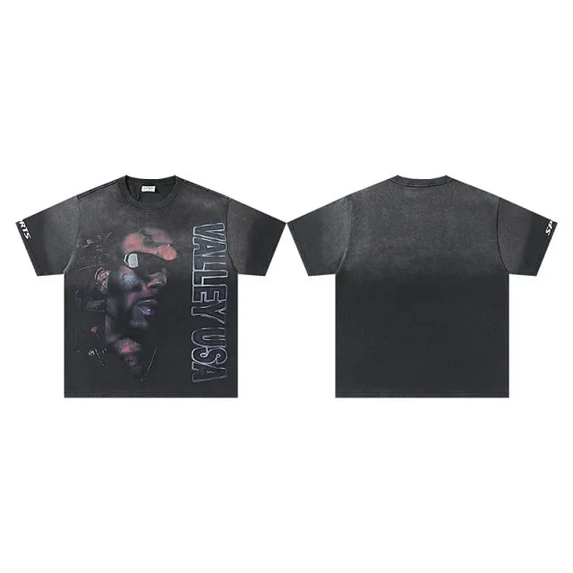 Unbranded T-Shirts Washed graphic-print short-sleeve T-shirt product detail image 26