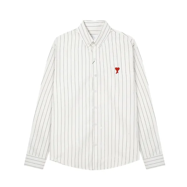 Comme des Garçons Play Striped Button-Up Shirt White - 1