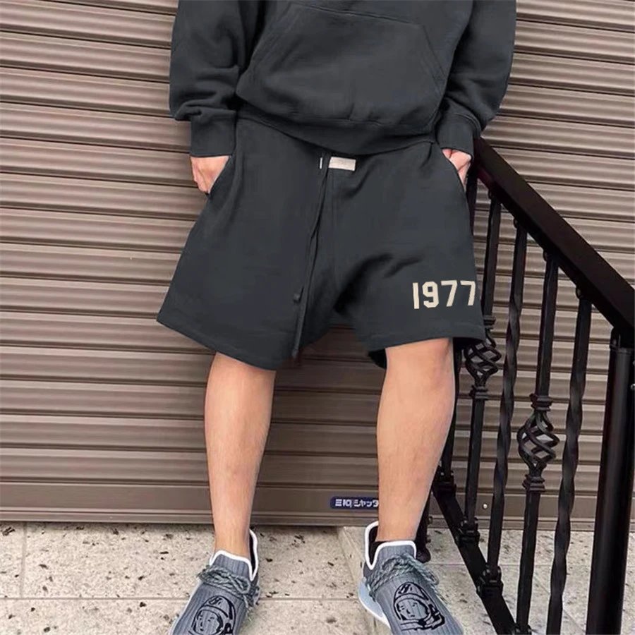 Fear of God Essentials 1977 Black Sweat Shorts - 18