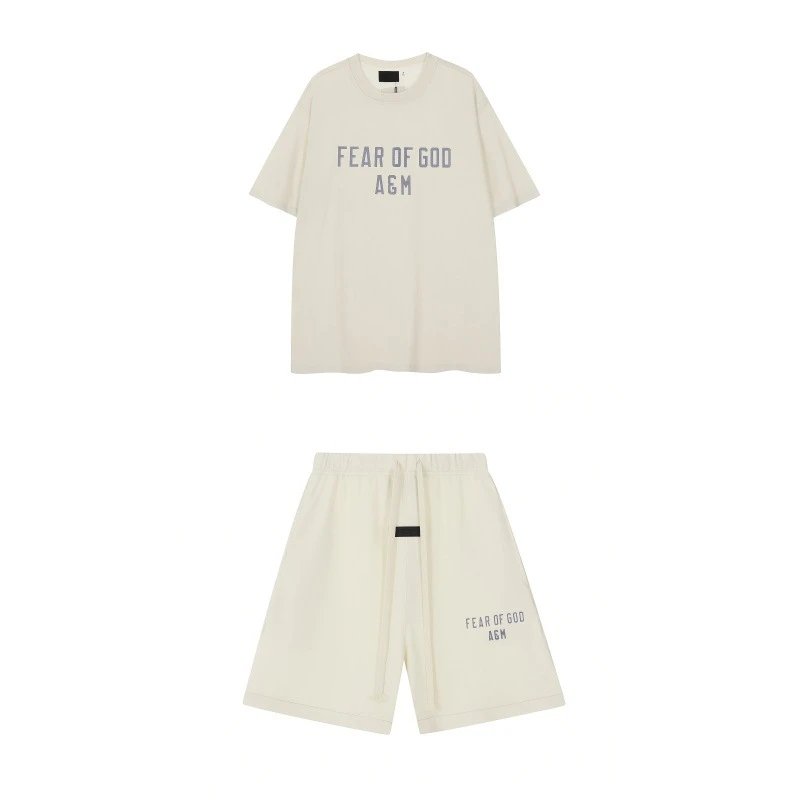 Fear of God Essentials Black Logo T-Shirt and Shorts Set - 5