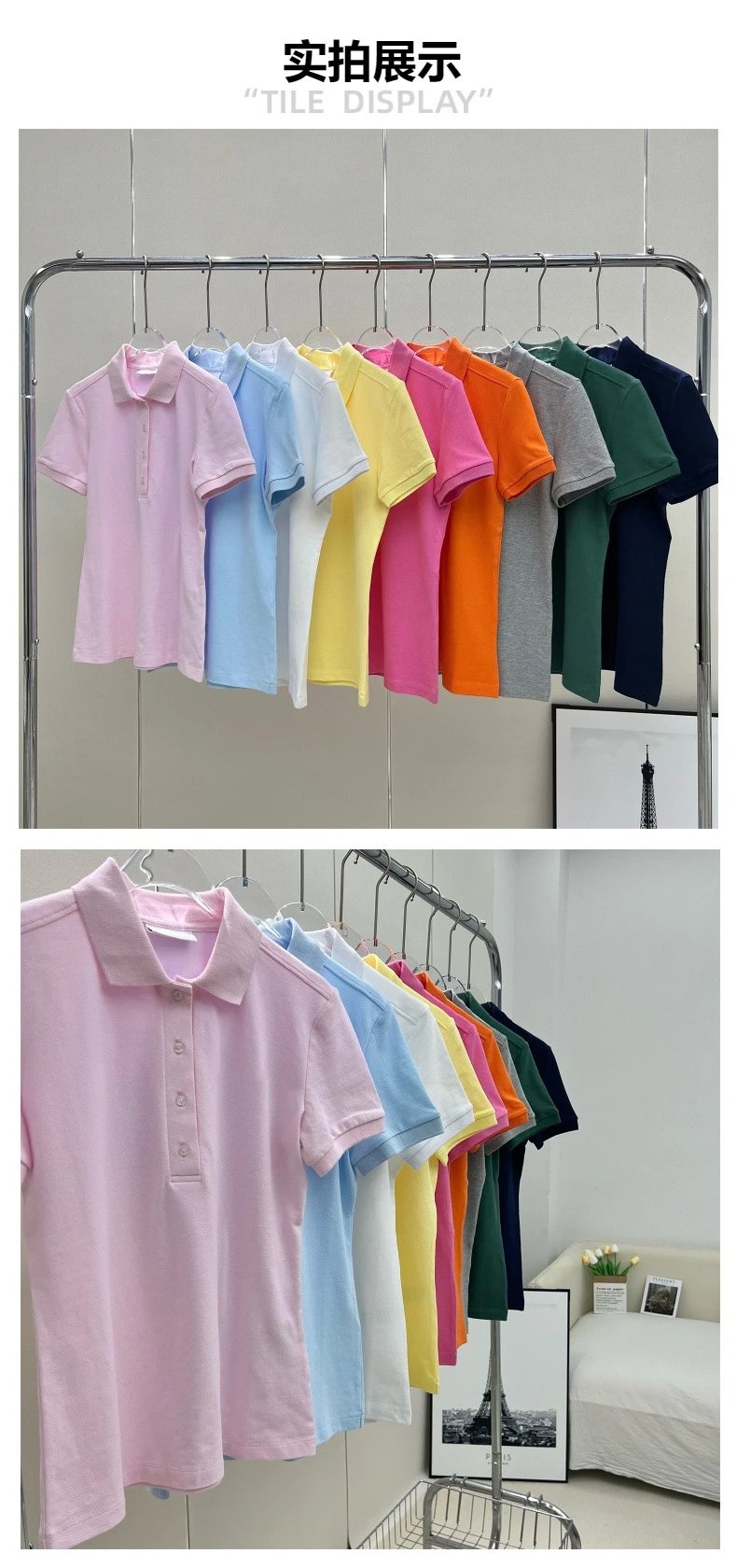 Design Classic Fit Orange Polo Shirt Tops Polo - 3