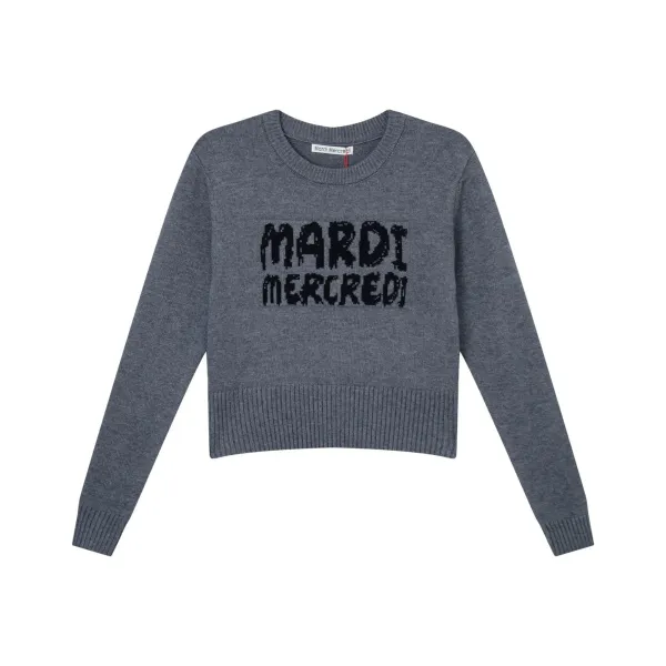 Mardi Mercredi Logo Knit Sweater Lilac - 5