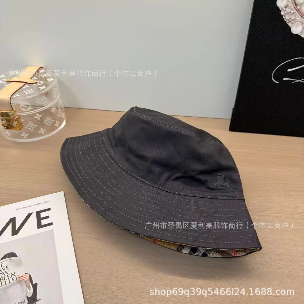 Design Bucket Hat Pink Cotton Canvas Hat - 18