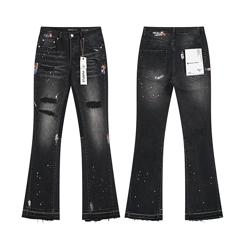 Purple Brand Distressed Flare Jeans Light Wash - 34
