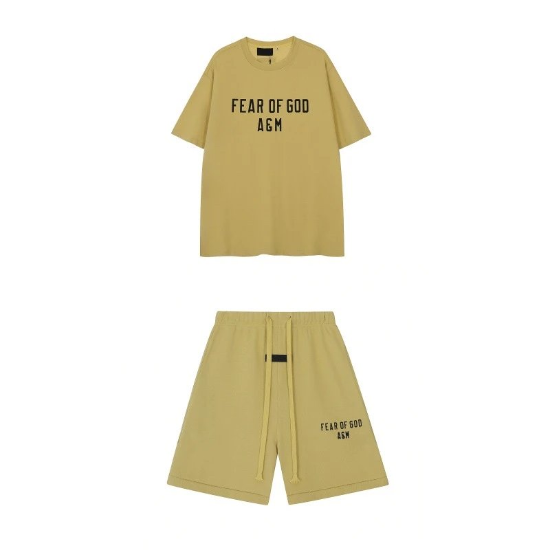 Fear of God Essentials Black Logo T-Shirt and Shorts Set - 7