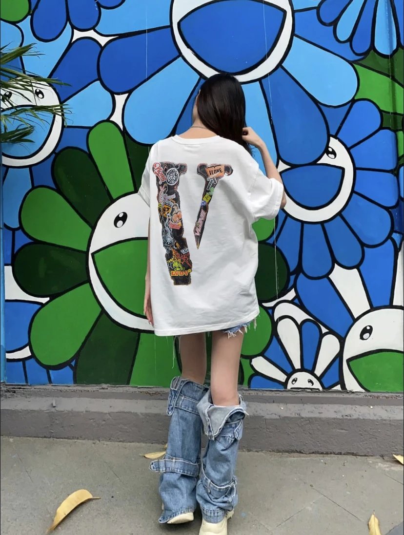 Off-White V Letter Graphic White T-Shirt - 12