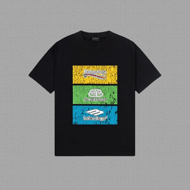 Balenciaga T-Shirts Logo Print Crew Neck product detail image 3
