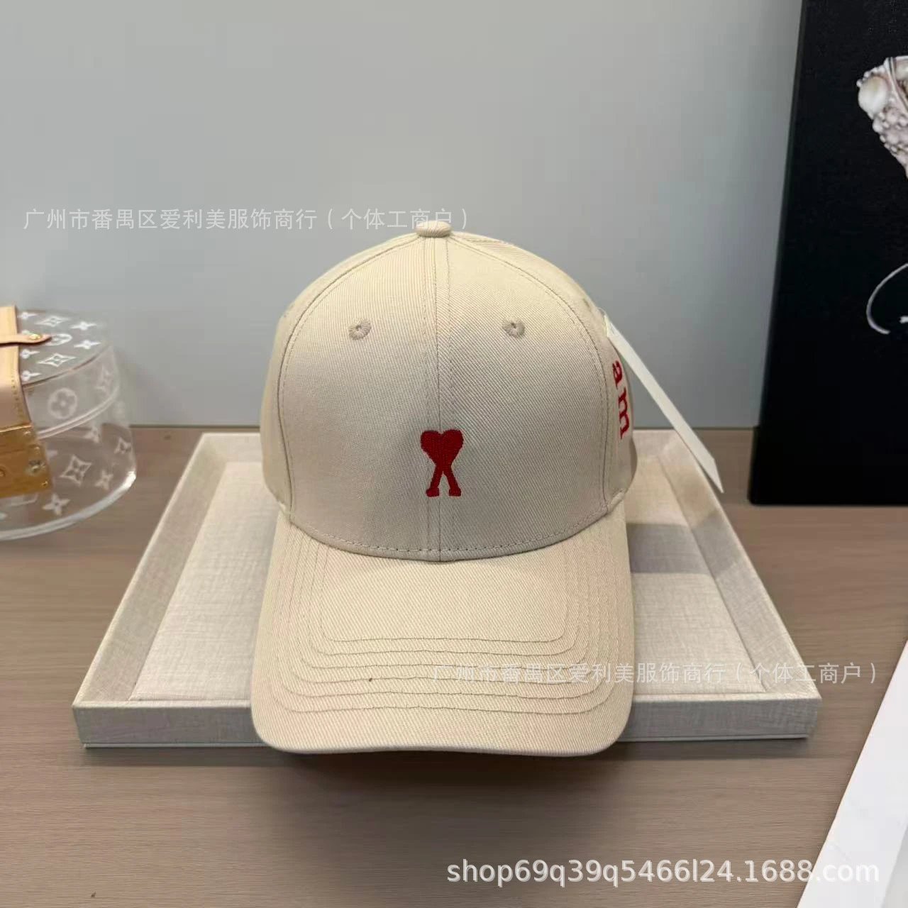 Alexander McQueen AM Logo Beige Baseball Cap - 18