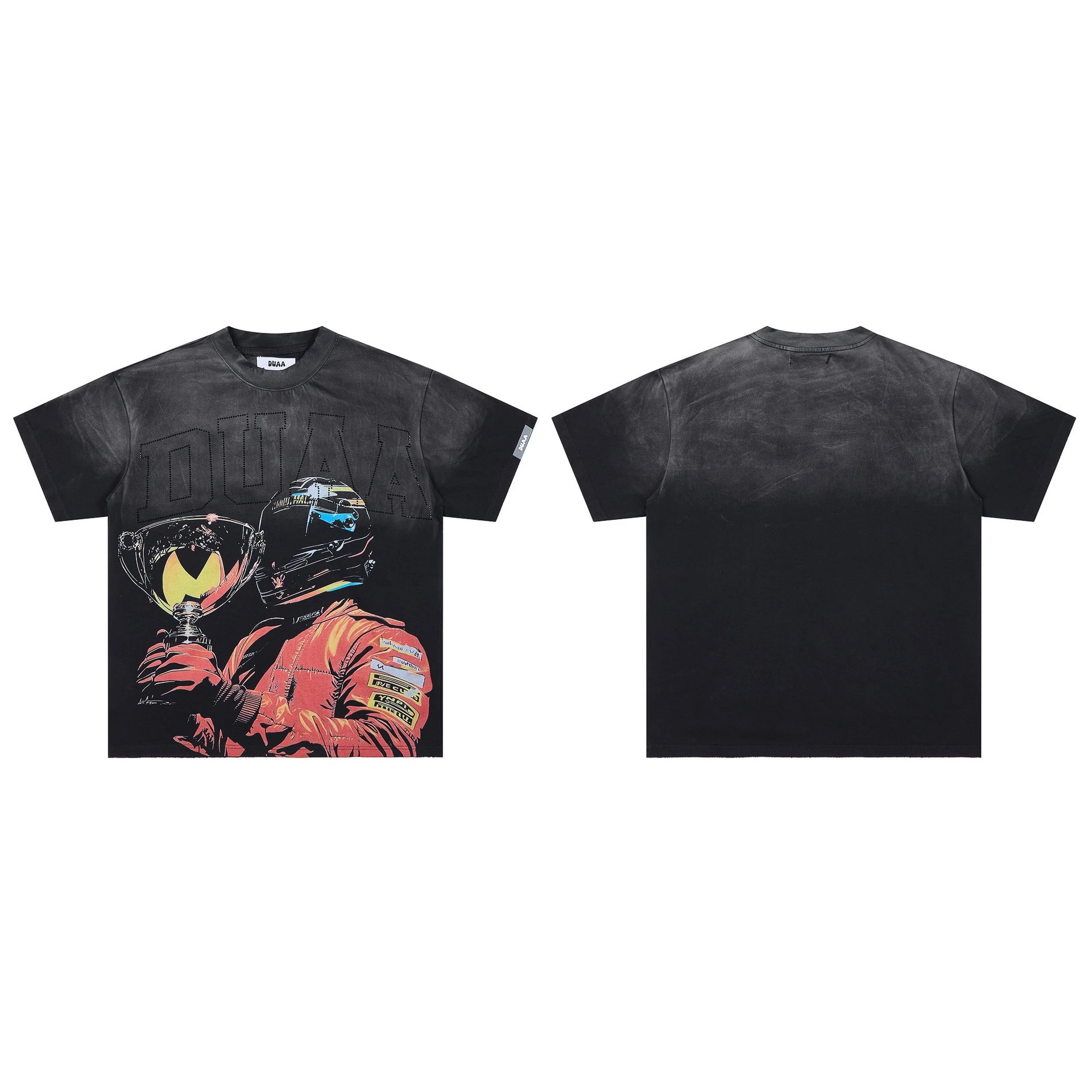 Design DUAA Racing Trophy Graphic T-Shirt Orange T-Shirts - 22