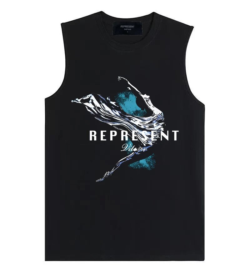 Represent Standing On The Shoulders Of Giants Sleeveless Top Olive Green Vest-Top - 9