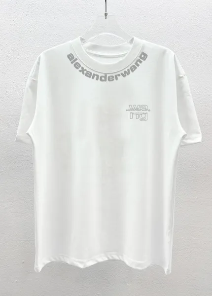 Alexander Wang Logo Neckband T-Shirt White - 1