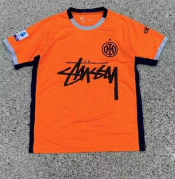 Stussy x Inter Milan Collaboration Orange Goalkeeper Jersey - 1