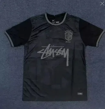Stussy x Nike Football Jersey Black Camo T-Shirt - 1