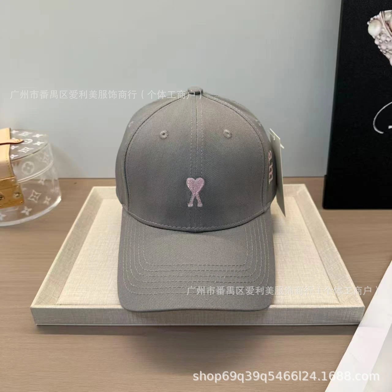 Alexander McQueen AM Logo Beige Baseball Cap - 23