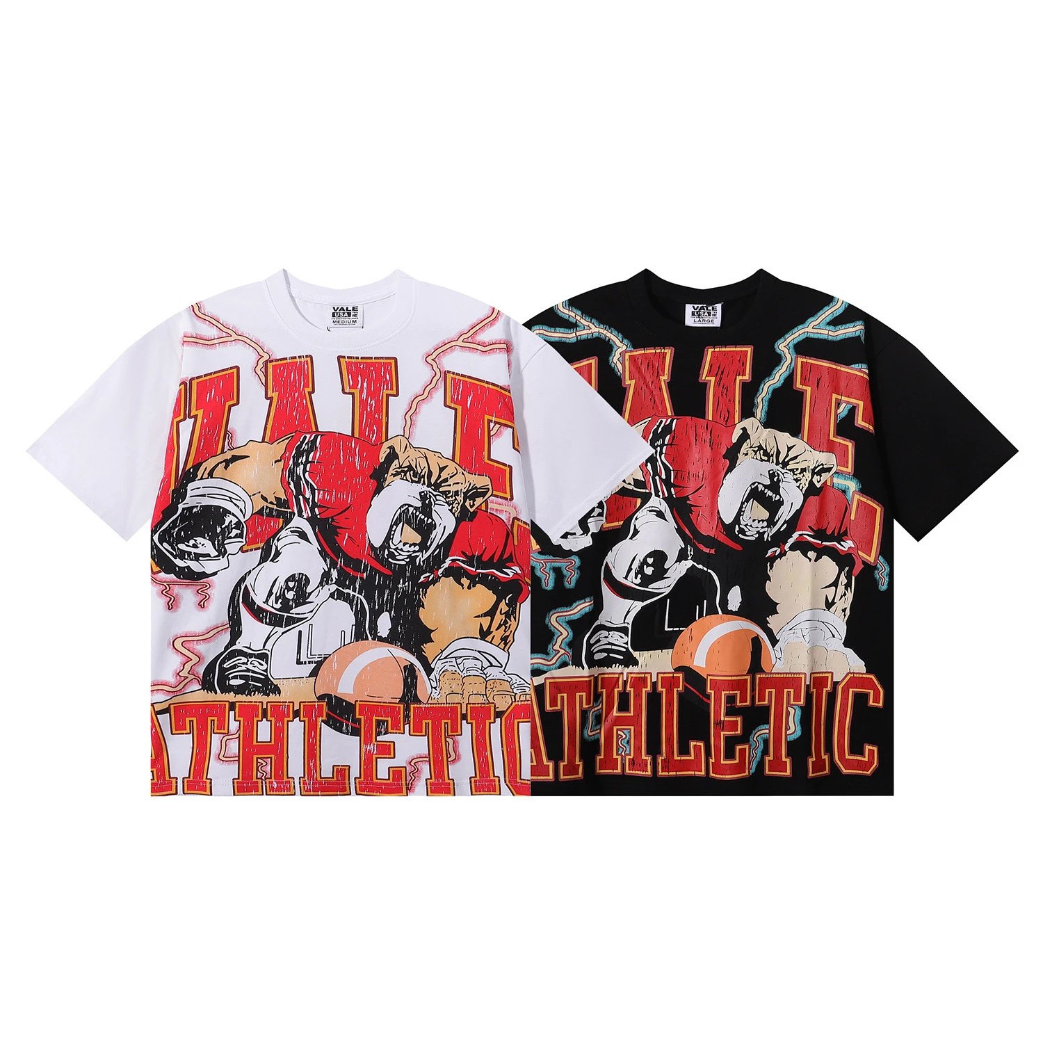 Design Vale Bone Athletic Graphic Print White T-Shirt T-Shirts - 8
