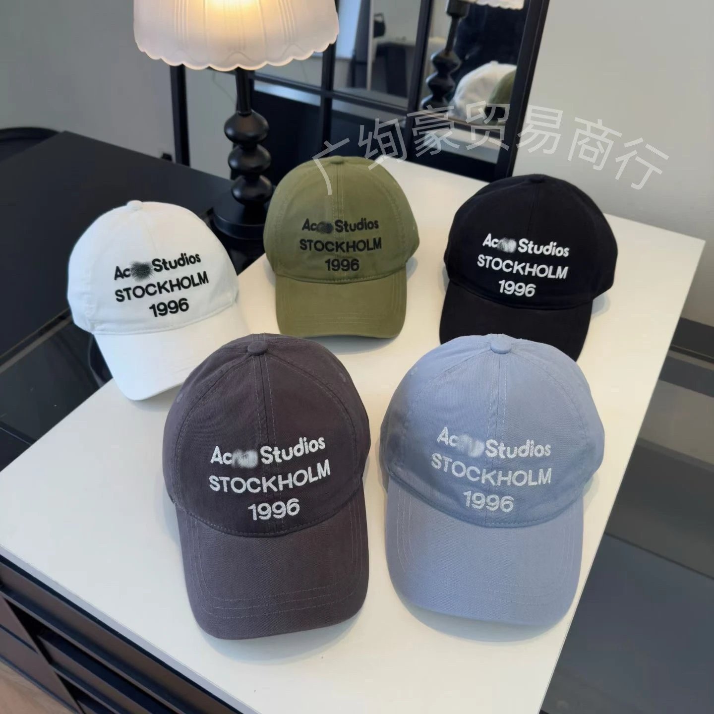 Acne Studios Stockholm 1996 Embroidered Baseball Cap Gray - 3