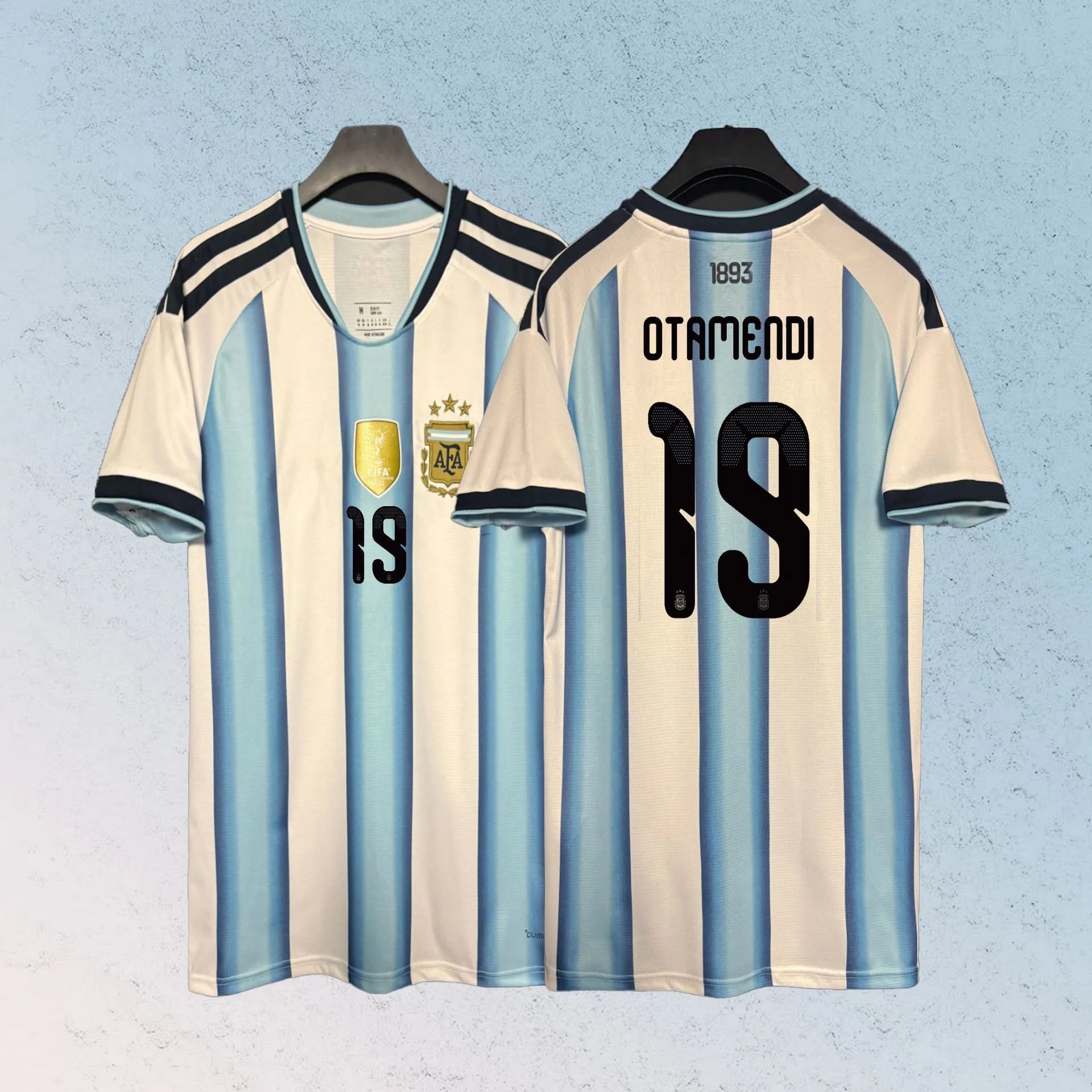 AFA Argentina National Team Home Jersey 2022-23 De Paul #7 Blue and White Striped Jersey - 8