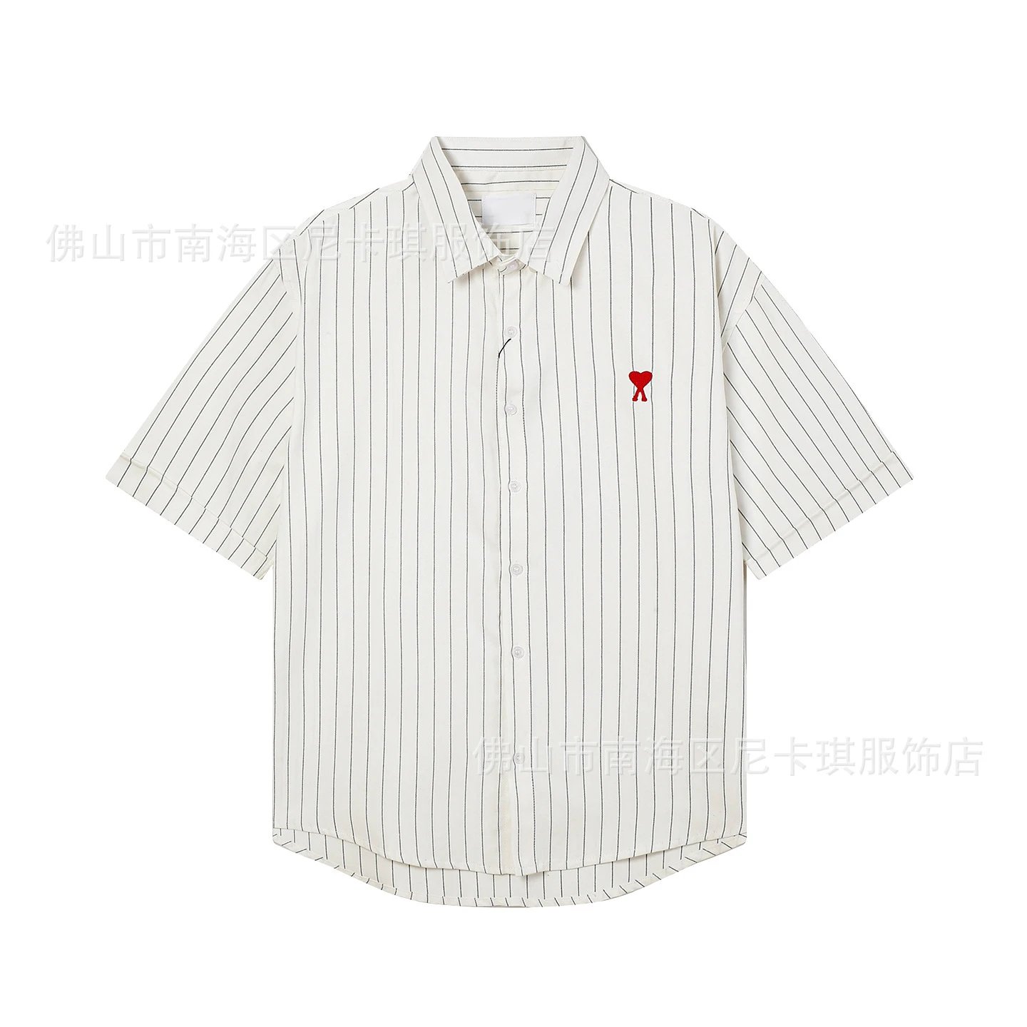 Design Short-Sleeve Button-Up Shirt Mint Green - 22